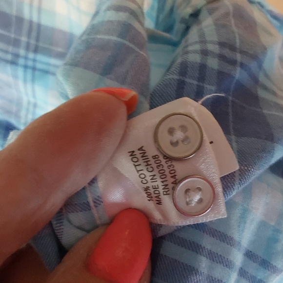 Peter Millar Mens Blue Plaid Long Sleeve Dress Shirt Button Down Preppy Sz.S - Picture 7 of 7